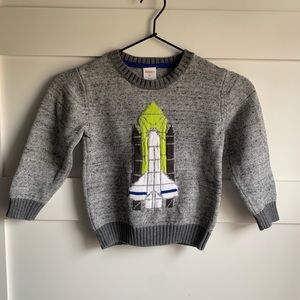 GYMBOREE | GUC Gray Space Rocket Thick Sweater 3T